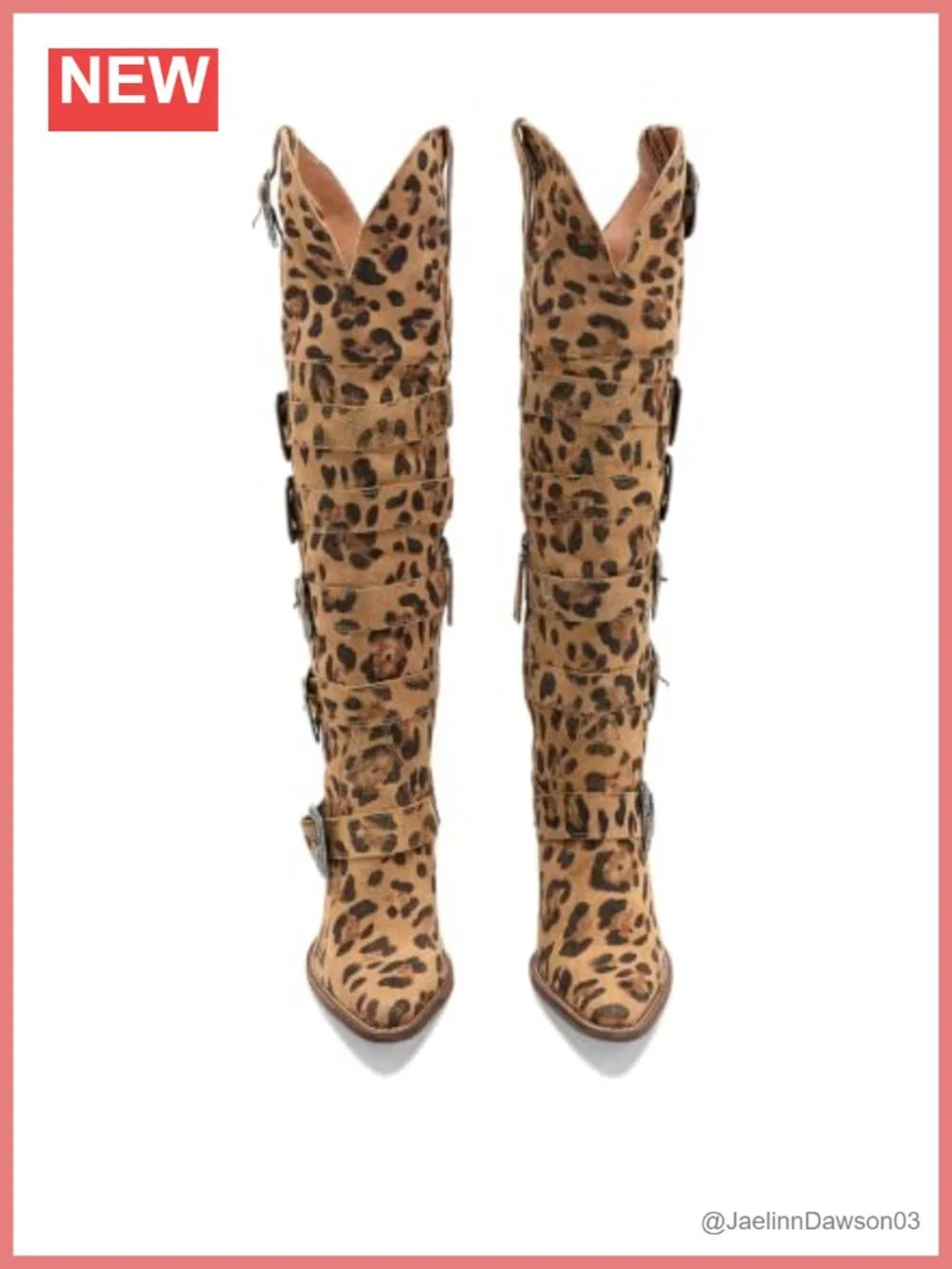 Leather Snip Toe Zippered Over the Knee Boots 3